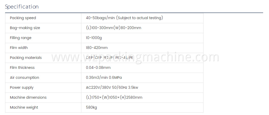 Pods Pouch Packing Machine
